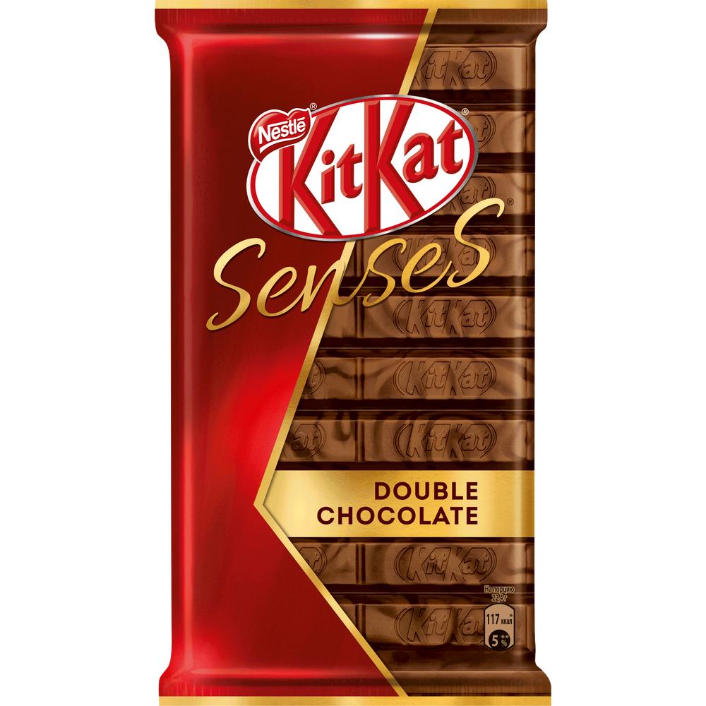 КITKAT SENSES DOUBLE CHOCOLATE Молочный и темный шоколад с хрустящей вафлей 112 г