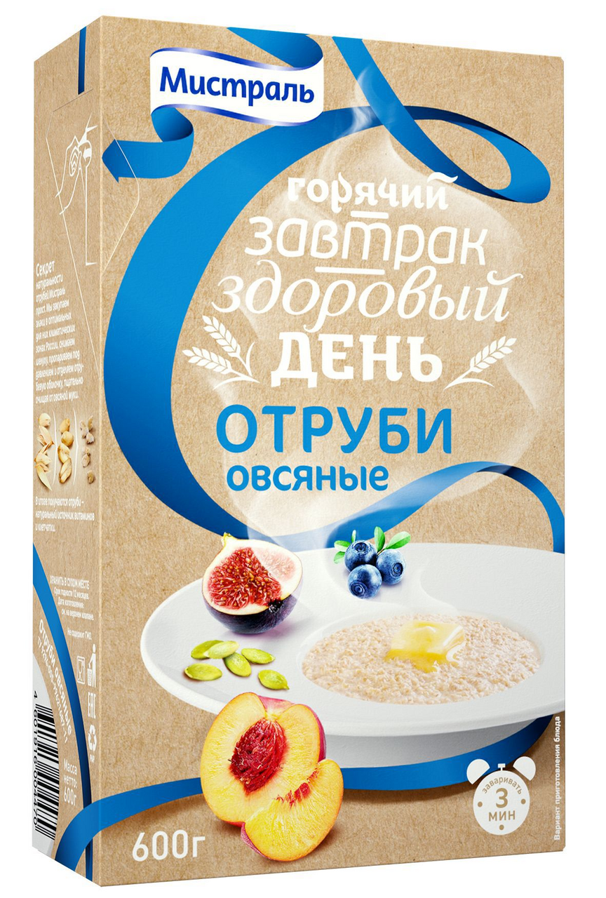 Отруби овсяные МИСТРАЛЬ, 600 г купить с доставкой на дом, цены в ...