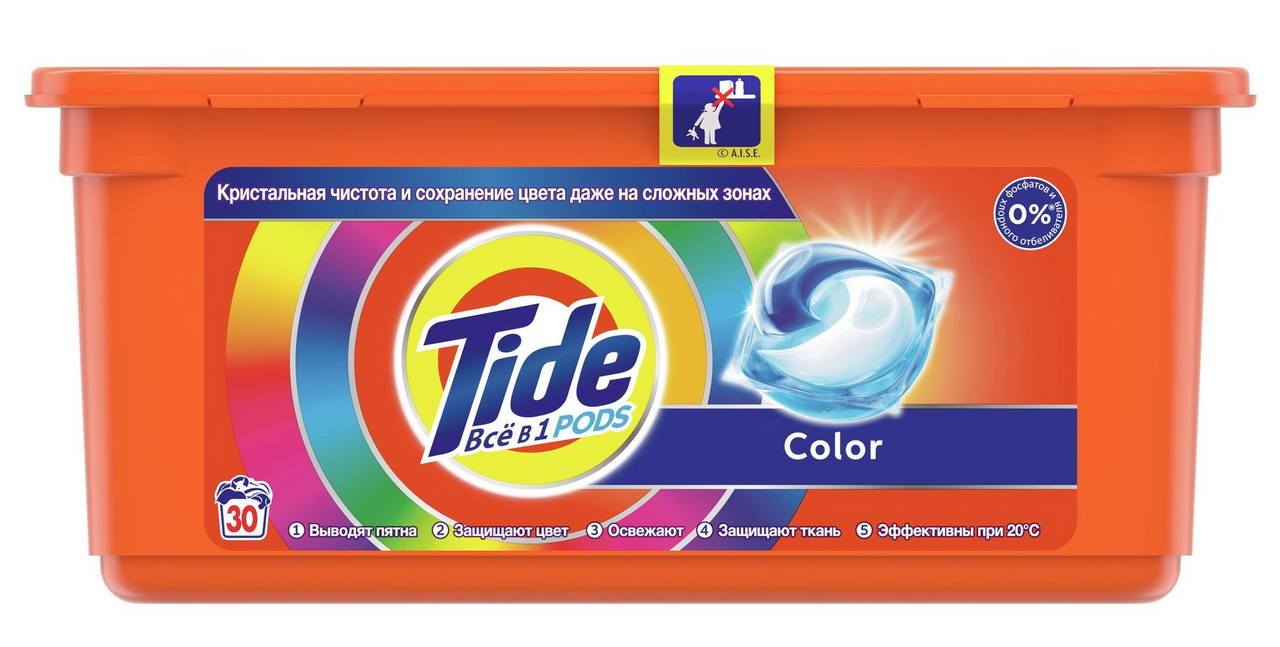 Капсулы для стирки Tide Color, 24.8г x 30шт