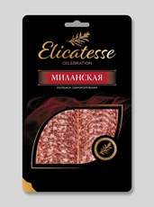 Колбаса Elicatesse Миланская сырокопченая нарезка, 100г
