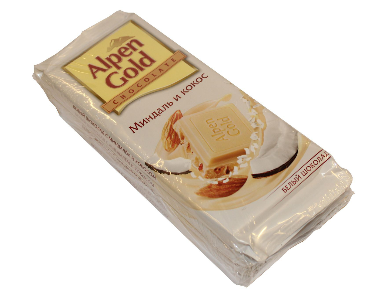 Белый шоколад ALPEN GOLD миндаль и кокос, 90 г купить с доставкой на ...