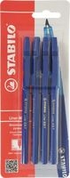 Ручки шариковые Stabilo Liner 808 синие, 4шт
