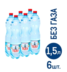 Вода ТБАУ негазированная, 1.5л x 6 шт
