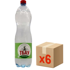 Вода ТБАУ питьевая газированная, 1.5л x 6 шт