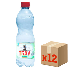 Вода ТБАУ питьевая газированная, 500мл x 12 шт