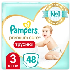Трусики Pampers Premium Care 3 6-11кг, 48шт
