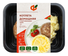 Котлета Фабрика здорового питания Домашняя и картофельное пюре, 250г