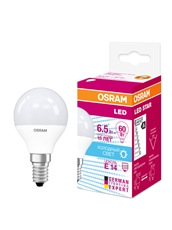 Лампа светодиодная Osram E14 6.5Вт холодный белый свет шар