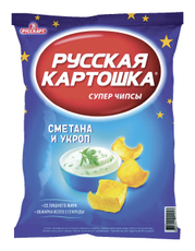 Чипсы картофельные Русская картошка со вкусом сметаны и укропа, 50г
