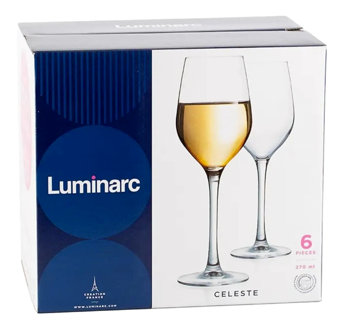 Изображение товара Набор бокалов для белого вина Luminarc Celeste, 270мл х 6шт