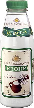 Кефир Б.Ю. АЛЕКСАНДРОВ 3,2-4%, 500мл