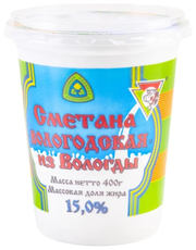 Сметана Из Вологды Вологодская 15%, 400г