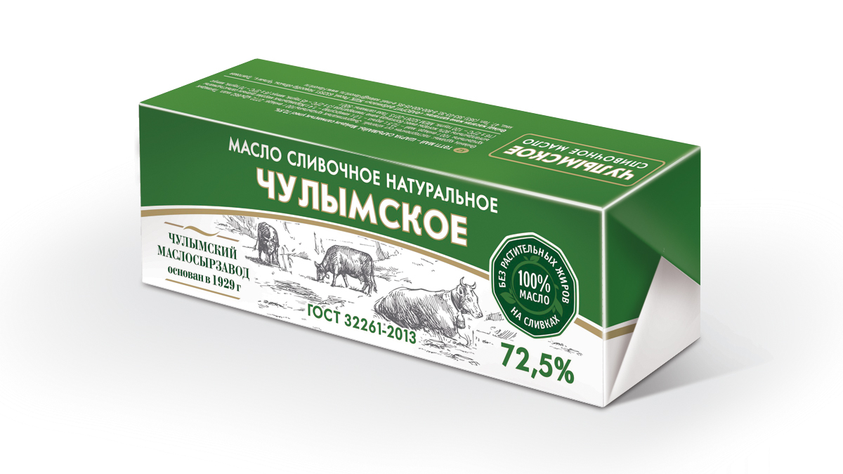 Масло сливочное Чулымский МСЗ Чулымское Крестьянское 72.5%, 500г купить с  доставкой на дом, цены в интернет-магазине