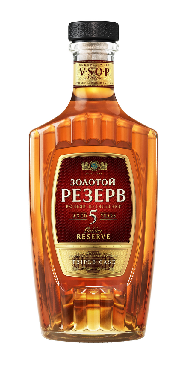 Коньяк Золотой Резерв 5 лет, 0.7л