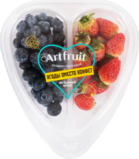 Ягодный микс Сердце голубика-клубника, 200г