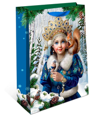 Сумка бумажная Арт и Дизайн Premium Новый год, 26 x 36 x 11см