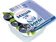 Творог детский Наша Маша Черника 4.2% с 6 месяцев, 100г