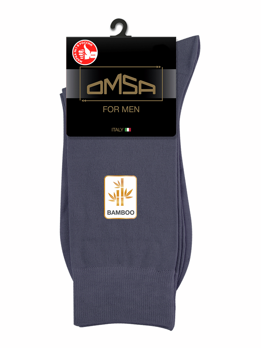 Носки мужские Omsa Classic 205 Bamboo Grigio scuro, 42-44