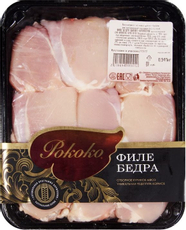 Филе цыпленка-бройлера Рококо бедра без кожи охлажденное