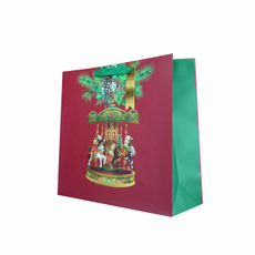 Сумка бумажная Арт и Дизайн премиум Карусель, 36 x 32 x 11см