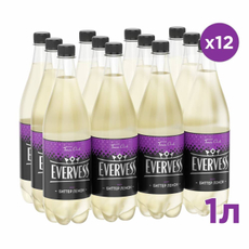 Напиток Evervess Горький Лимон газированный, 1л x 12 шт