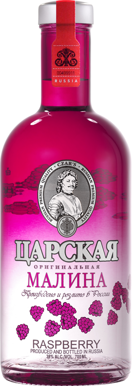 Изображение товара Настойка горькая Царская Малина 0.7л российский спиртной напиток