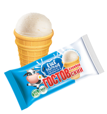 Мороженое пломбир ГОСТОВский в вафельном стаканчике, 90г