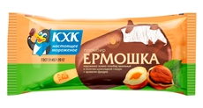 Мороженое Ермошка Эскимо Пломбир ванильный в молочно-шоколадной глазури с ароматом фундука, 65г