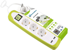 Удлинитель Electraline USB2 БС 3 гнезда, 2м
