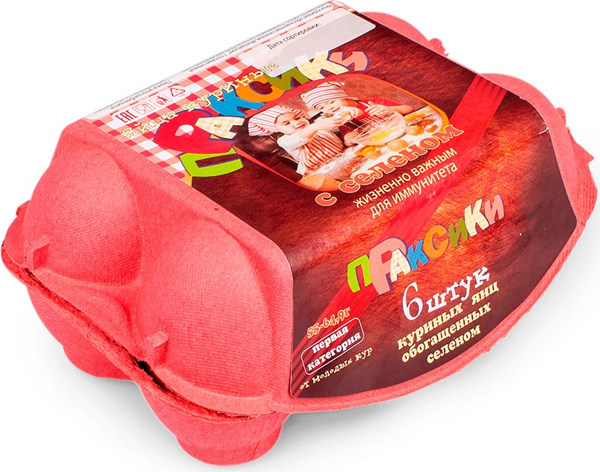 Яйцо куриное Праксики с селеном С1, 6шт