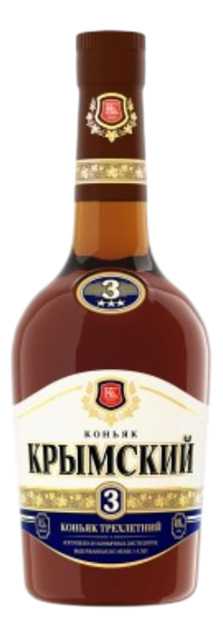 Коньяк Крымский Российский 3 звезды, 0.5л