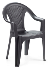 Кресло Progarden пластиковое антрацит, 54 x 56 x 81см