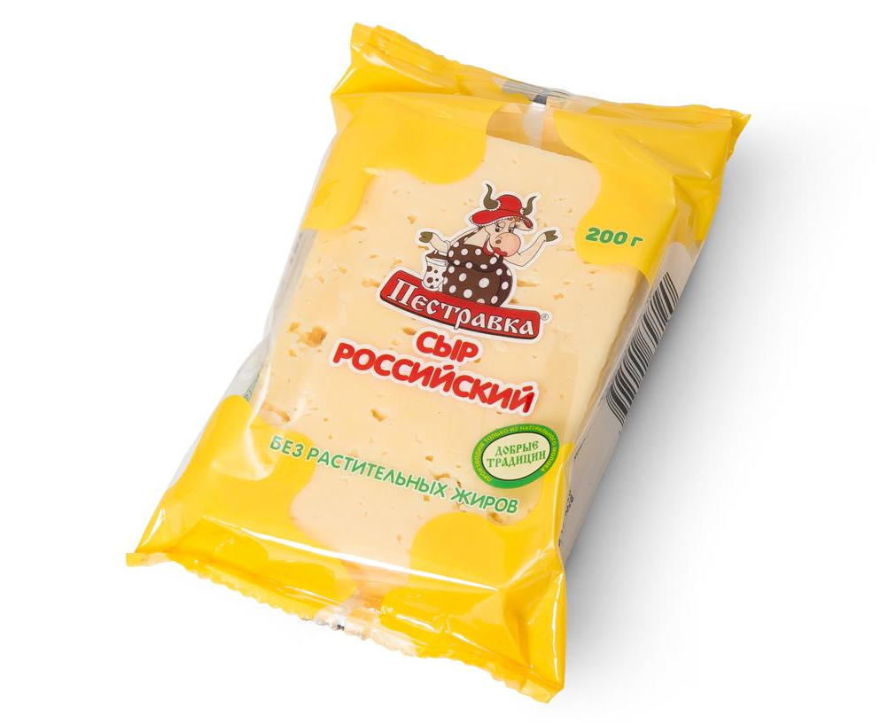 Сыр Пестравка Российский полутвердый 50%, 200г
