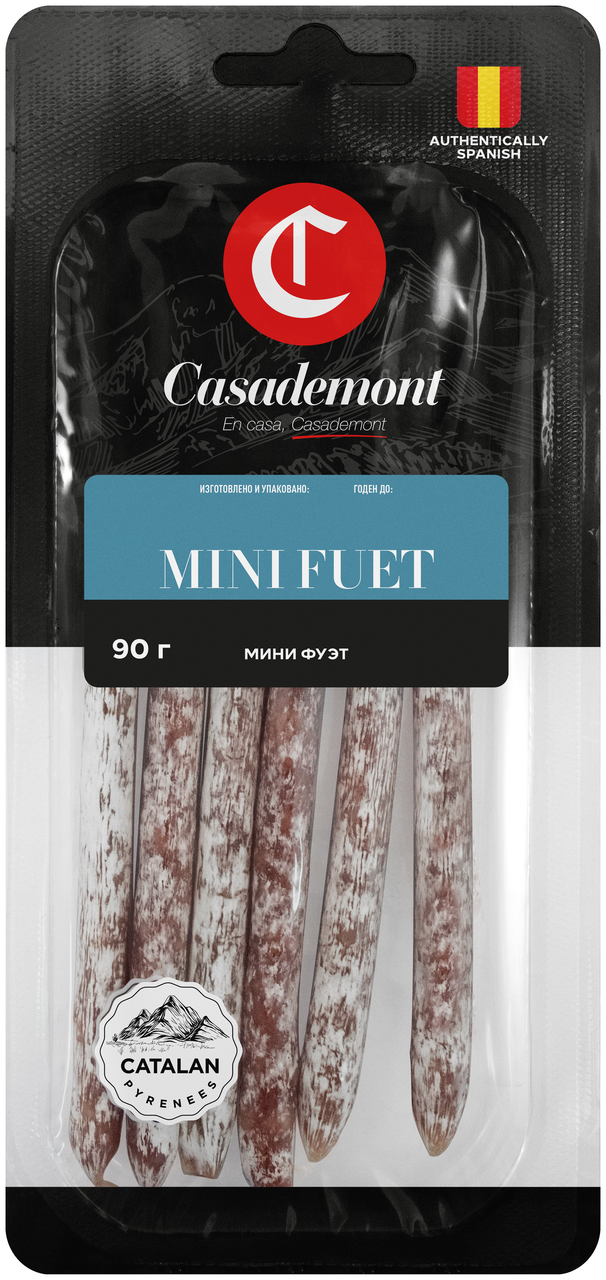 Колбаса Casademont Mini Fuet сыровяленая, 90г