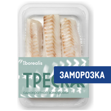 Треска Borealis филе спинка без кожи свежемороженая, 400г