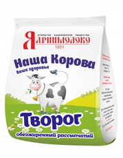 Творог Наша корова обезжиренный, 400г