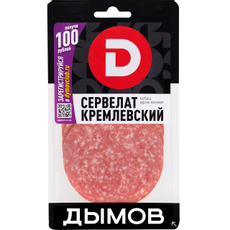 Колбаса Дымов Сервелат Кремлевский варено-копченая нарезка, 110г