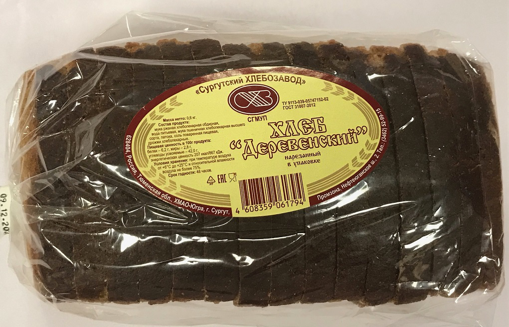Хлеб СХЗ Деревенский нарезка, 600г