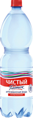 Вода Чистый глоток артезианская питьевая газированная, 1.5л