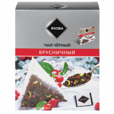RIOBA Чай черный Брусничный (2г х 20шт), 40г
