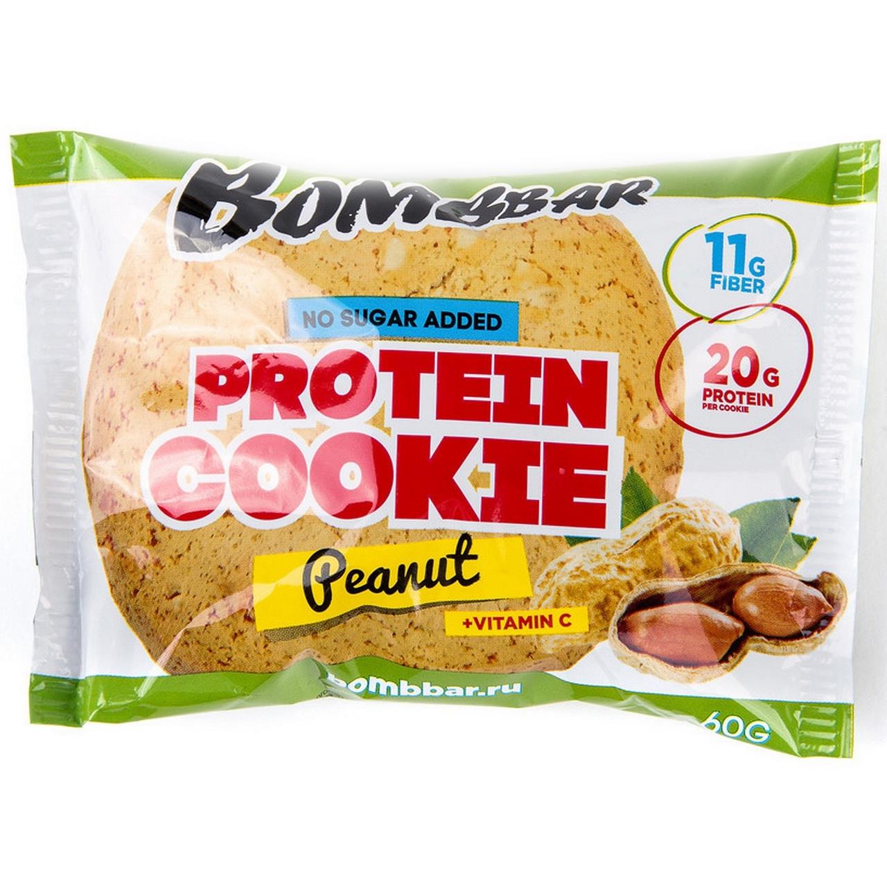 Печенье неглазированное арахис BOMBBAR, 60 г