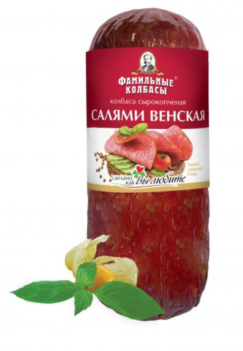 Колбаса Фамильные Салями Венская сырокопченая купить с доставкой на дом ...