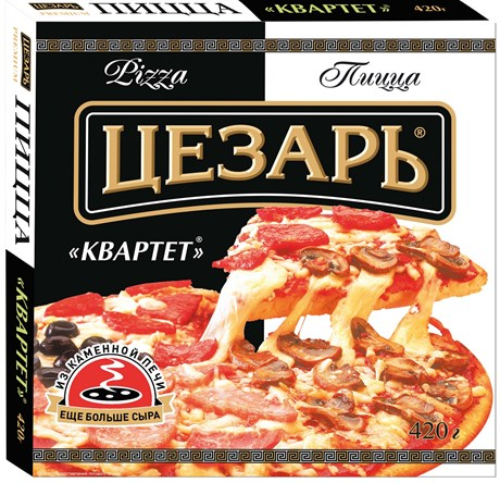 Пицца Цезарь Квартет замороженная, 420г