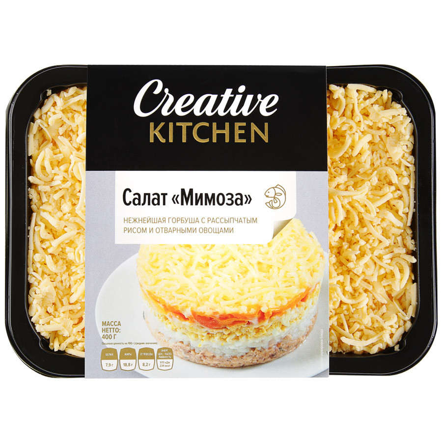 Салат Creative Kitchen Мимоза, 400г купить с доставкой на дом, цены в  интернет-магазине