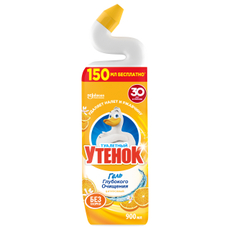 Средство чистящее Туалетный Утенок для унитазов 5 в 1 цитрусовый, 900мл