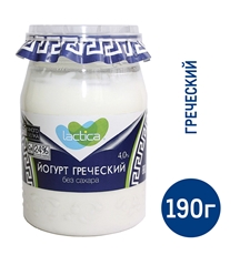 Йогурт Lactica Греческий натуральный 4%, 190г