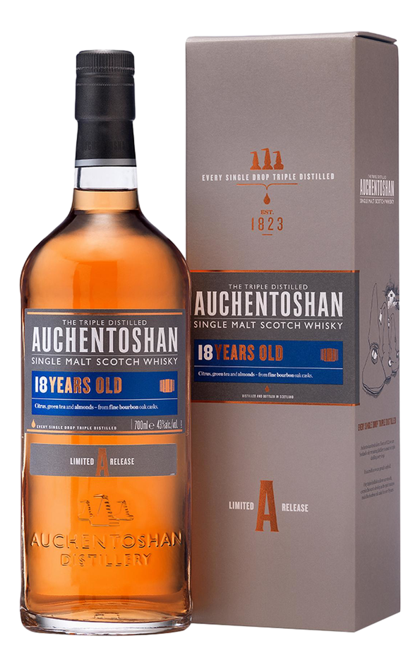 Виски шотландский Auchentoshan 18 лет в подарочной упаковке, 0.7л