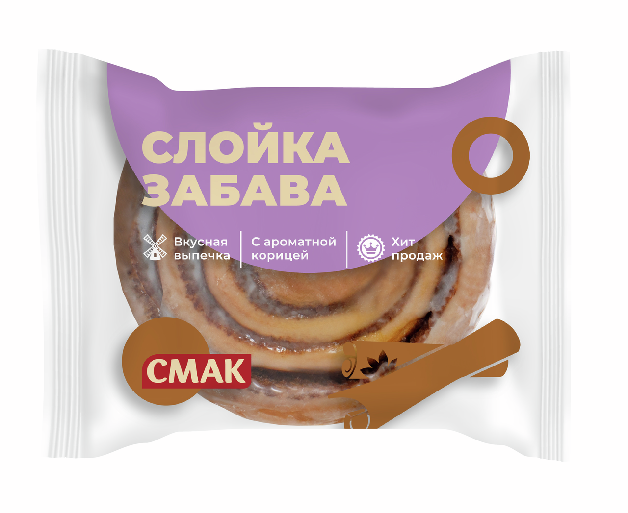 Слойка Смак Забава с корицей, 100г