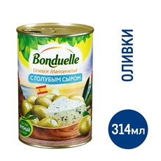 Оливки Bonduelle с голубым сыром, 314мл