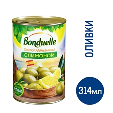 Оливки Bonduelle с лимоном, 314мл